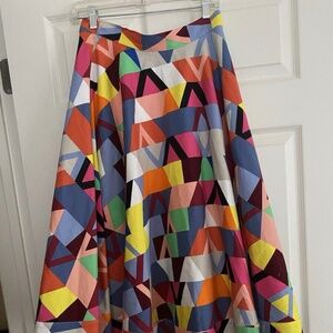 Anthropologie Plenty by Tracy Reese Geo Print Circle Skirt